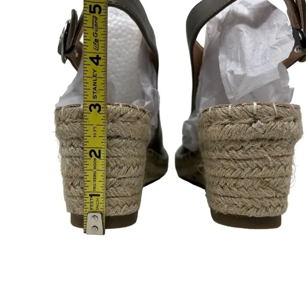 Journee Collection Crew Espadrille Faux Leather Wedges 10